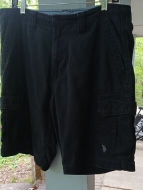 U.S. Polo Assn. Black Men's Cargo Shorts,szw34